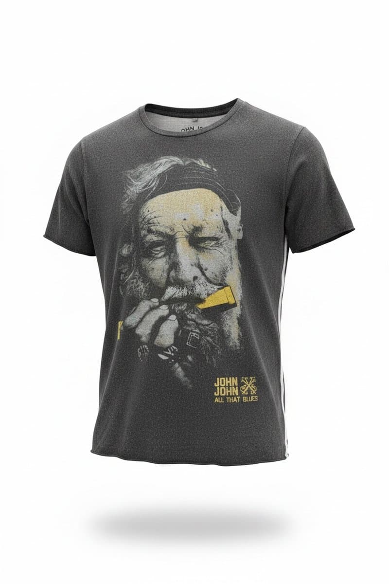 Camiseta Chumbo Aall That Blues Johnjohn, Cinza-escuro, tamanho M