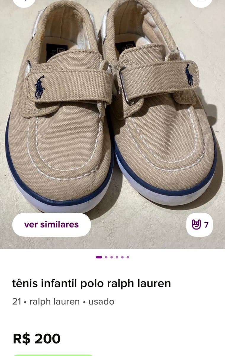 Sapato Fendi Polo Ralph Lauren, Polo Ralph Lauren, Cinza, tamanho 22/23 — foto 3
