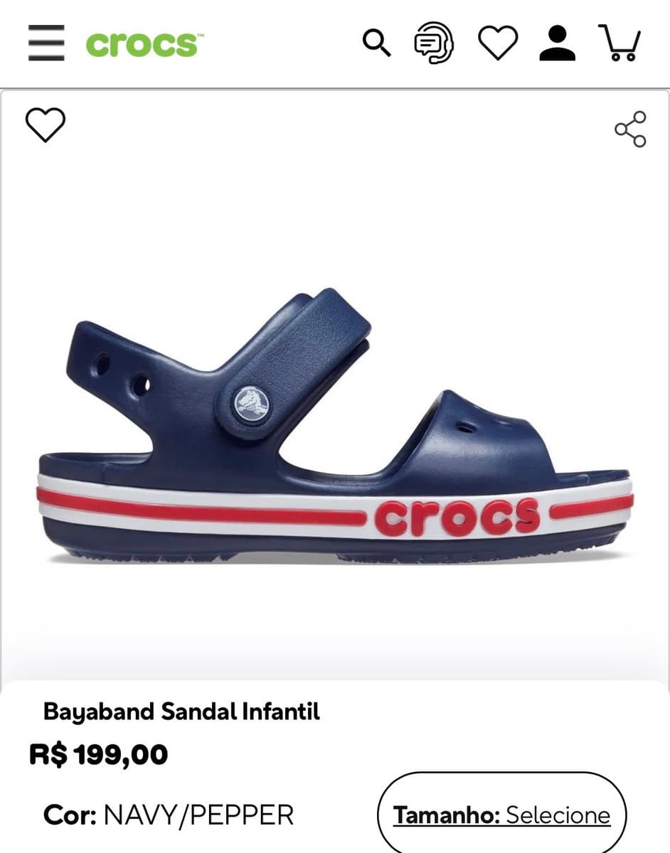 Sandália Marinho Crocs, Crocs, Azul-marinho, tamanho 36 — foto 2