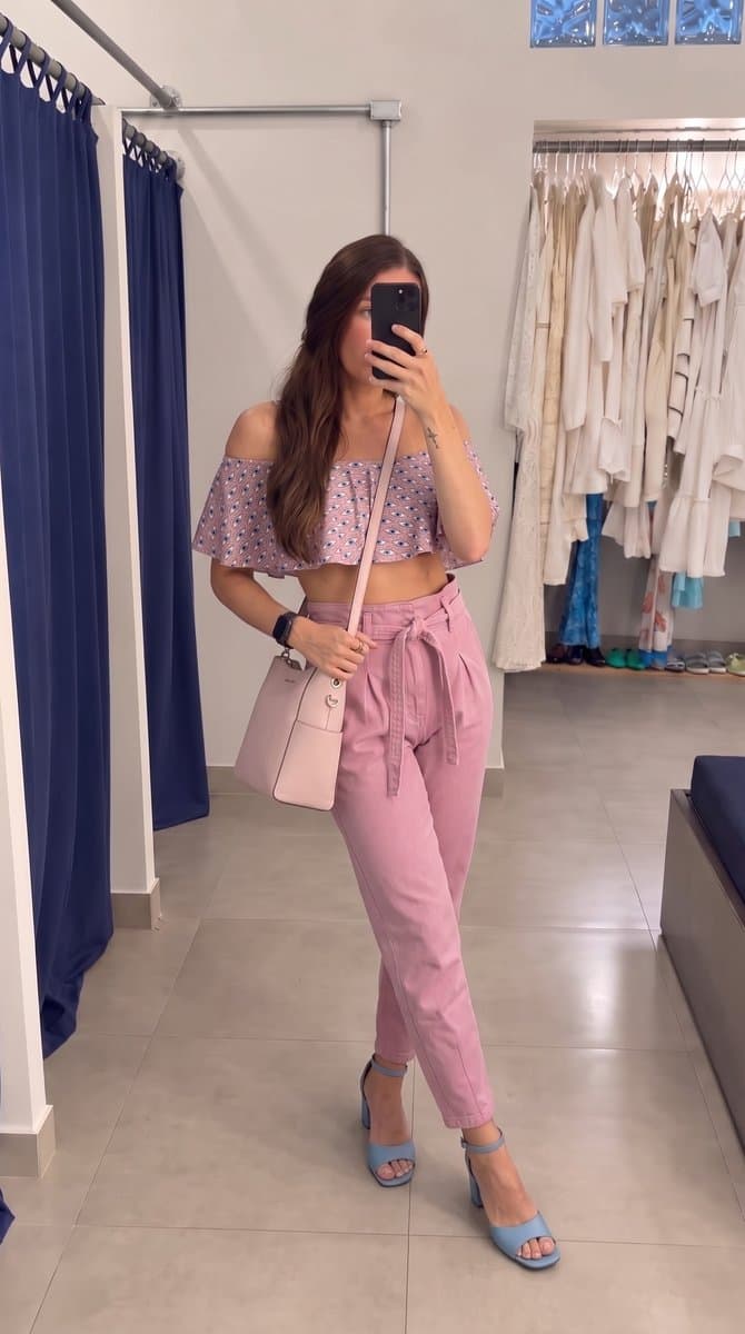 Top Olho Grego Rosa Studio Aqua, Rosa, tamanho UN — foto 4