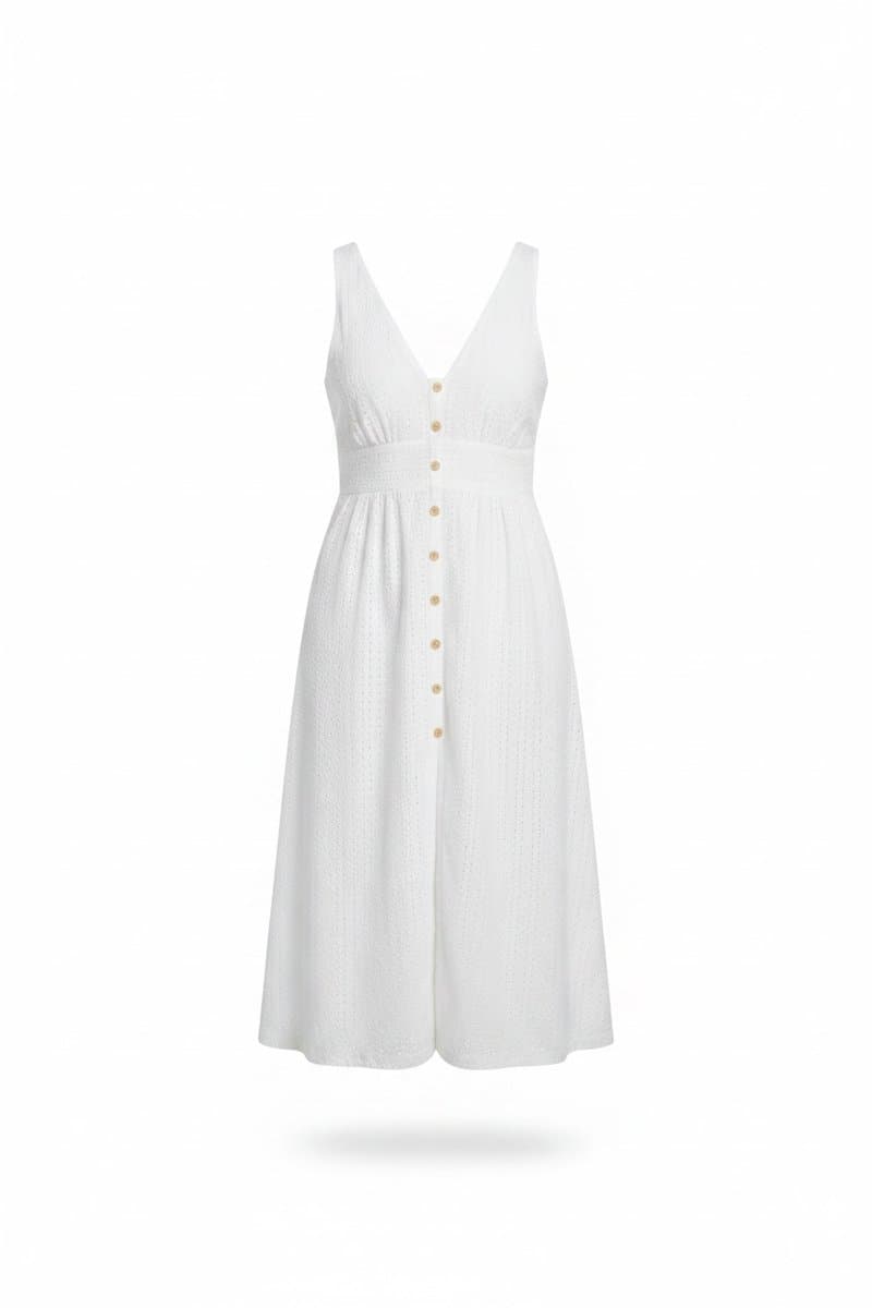 Vestido Dress To Laise Branco Botões, Dress To, Branco, tamanho G