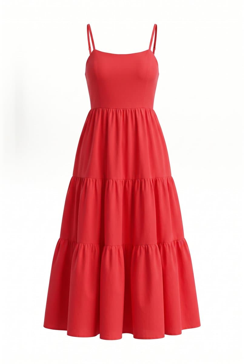 Vestido Longo Algodão Melancia a Collection, Vermelho, tamanho M
