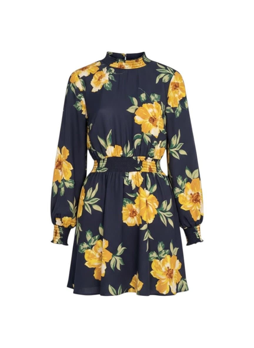 Vestido ML Flor Marinho, Azul-marinho, tamanho G