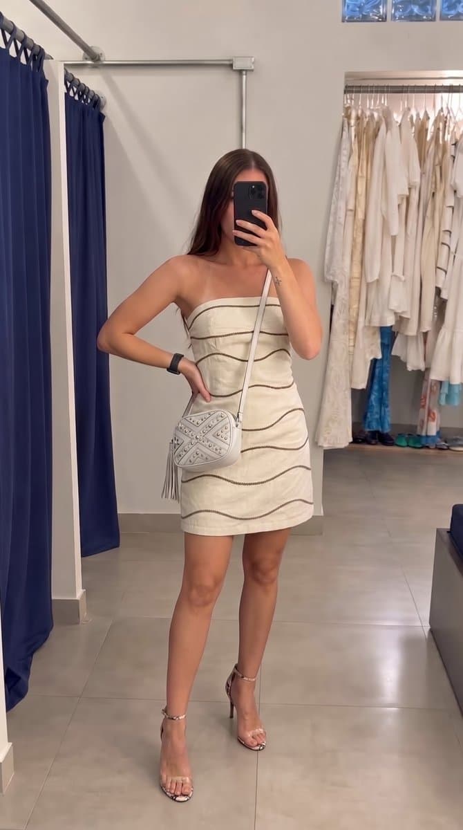 Vestido TQC Branco Hit Correntes M, Branco, tamanho M — foto 4