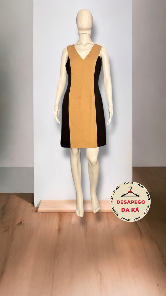 Vestido Bicolor Fendi/Preto Ysc 40, Fendi, Preto, tamanho 40 — foto 3