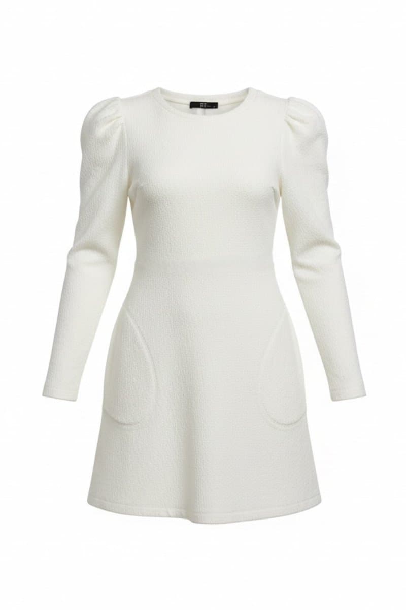 Vestido Moletinho Off Hit, Branco, tamanho M