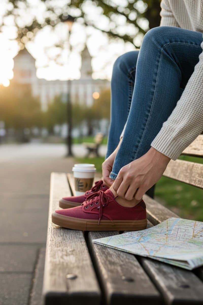 Tênis Vans Marsala 36, Vans, Bordô, tamanho 36 — foto 2