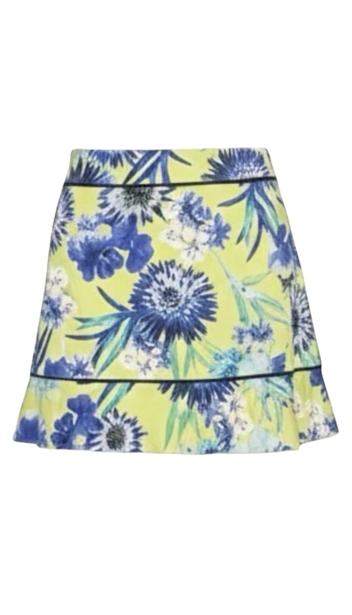 Saia Flor Azul/Verde Lelis Blanc G, Lelis Blanc, Azul, tamanho G