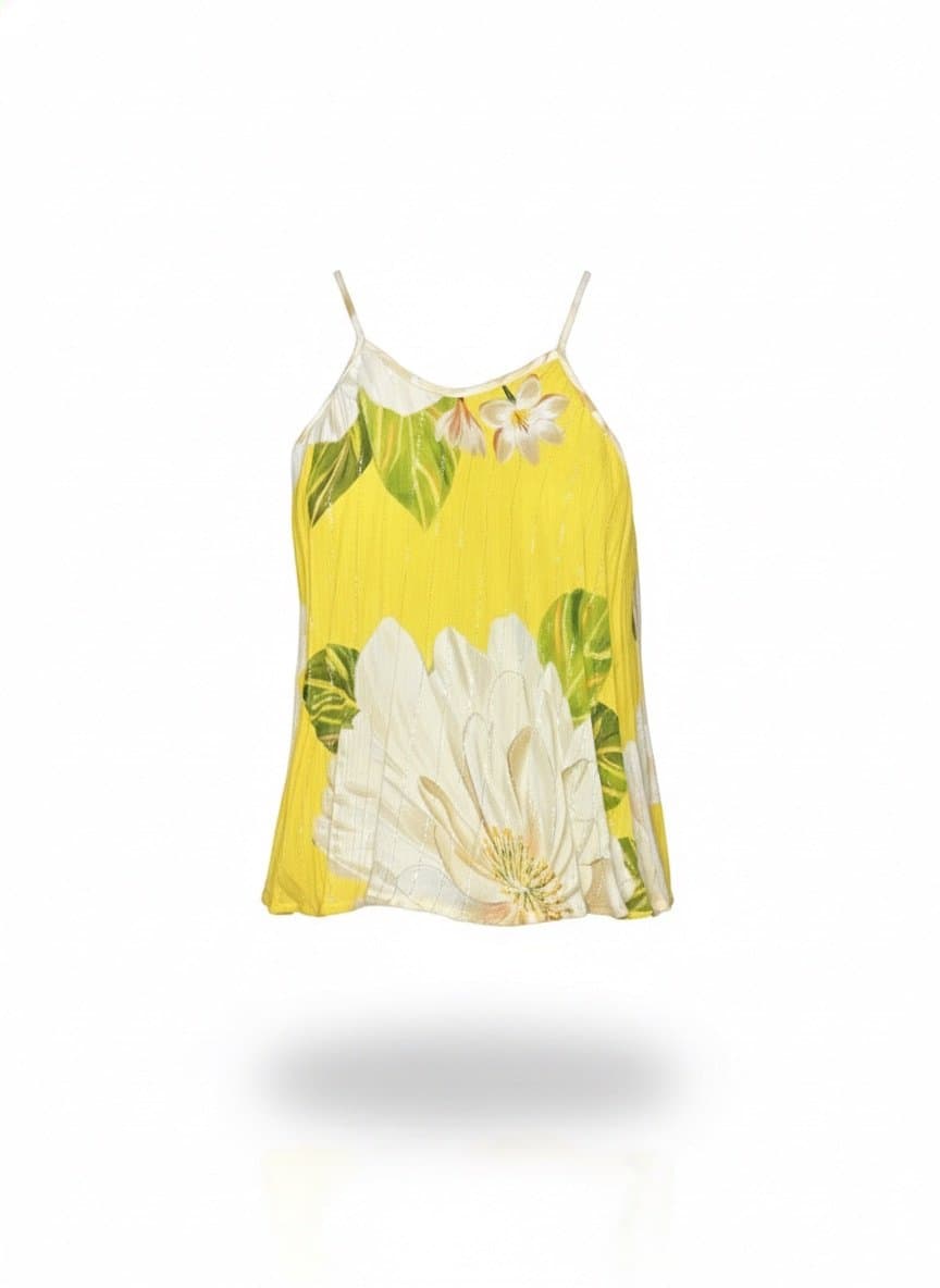 Regata Amarela Flor Farm P, Farm, Amarelo, tamanho P