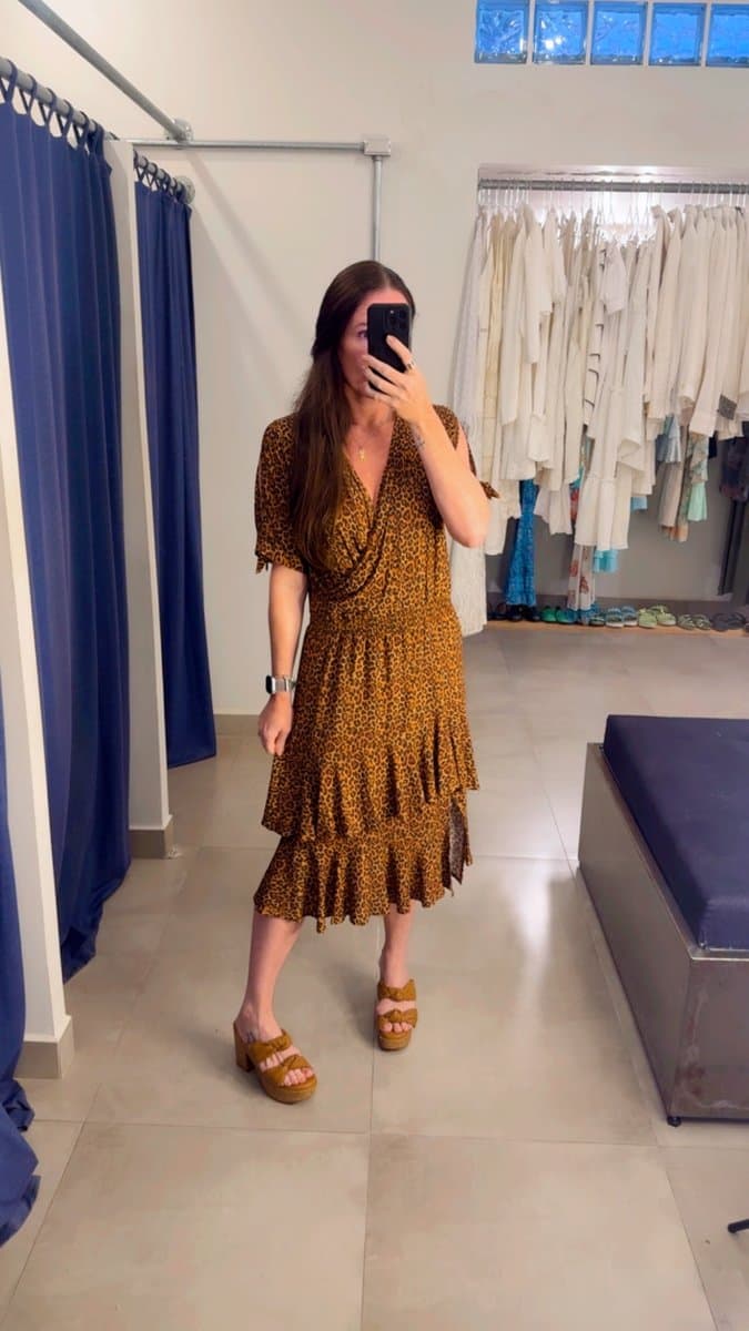 Vestido Onça Angel M,, Estampada, tamanho M — foto 3