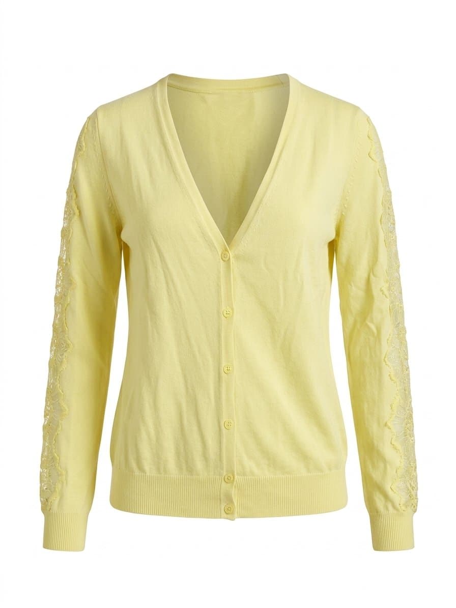 Cardigan Amarelo Abrand M, A.Brand, Amarelo, tamanho M