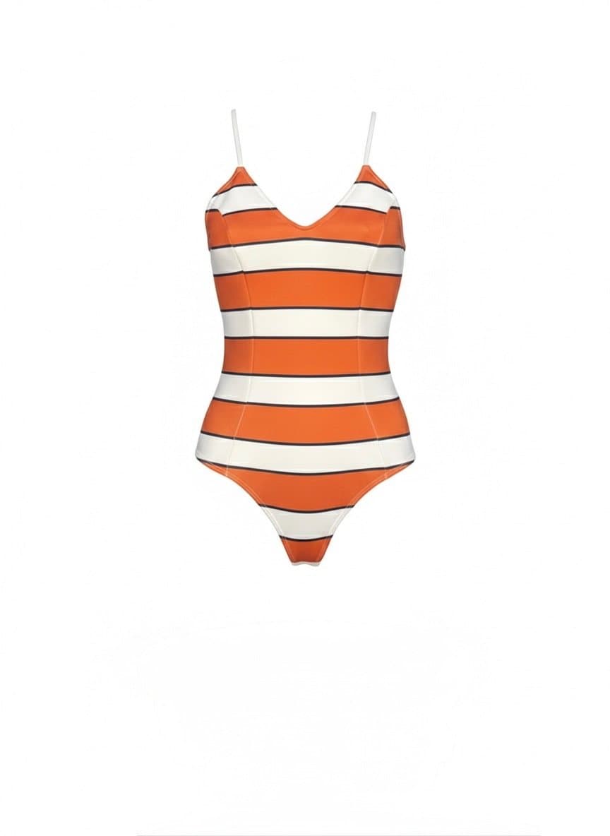 Body Listras Laranja/Off Colcci P, Colcci, Laranja, tamanho P