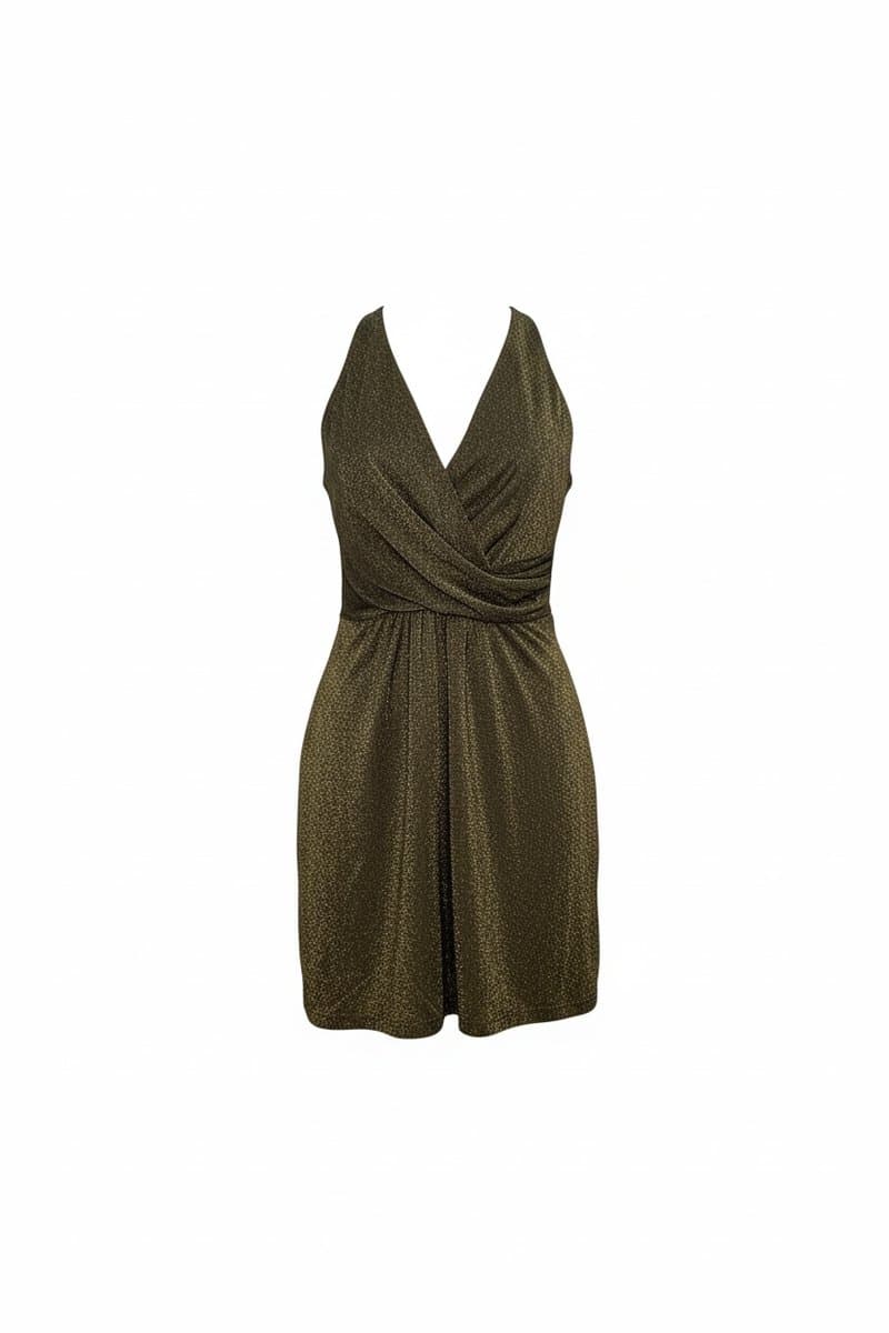 Vestido Shoulder M Lurex, Verde-musgo, tamanho M