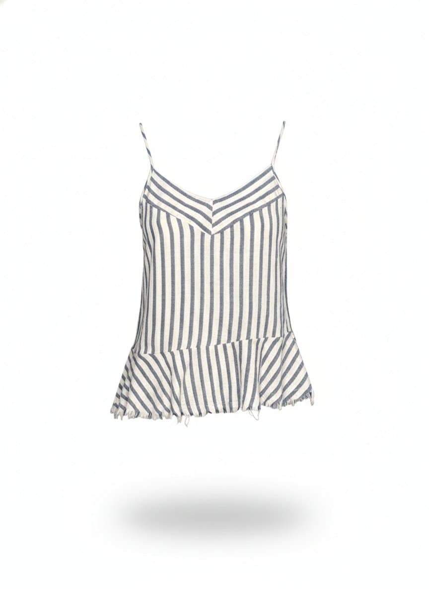 Regata Listra Off/Azul P, Branco, tamanho P