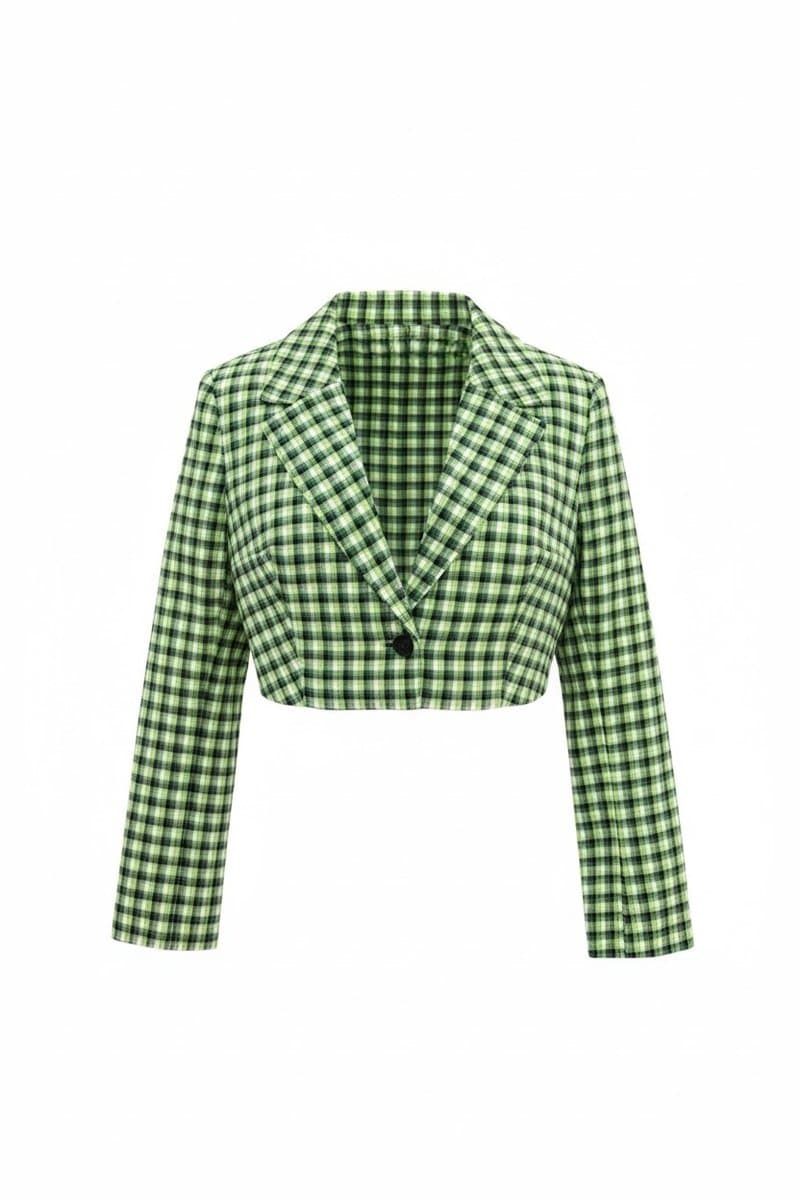Blazer Xadrez Verde Colcci, Colcci, Verde, tamanho PP