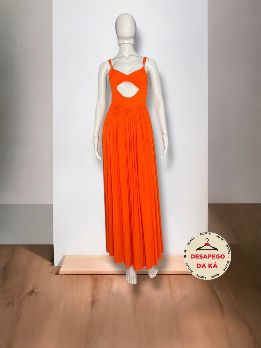 Vestido Coral Slavato P, Coral, tamanho P — foto 3