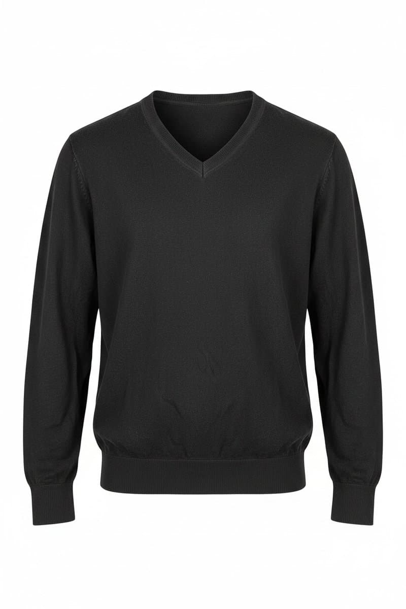 Tricot Decote V Preto Estonado Gap, GAP, Preto, tamanho M