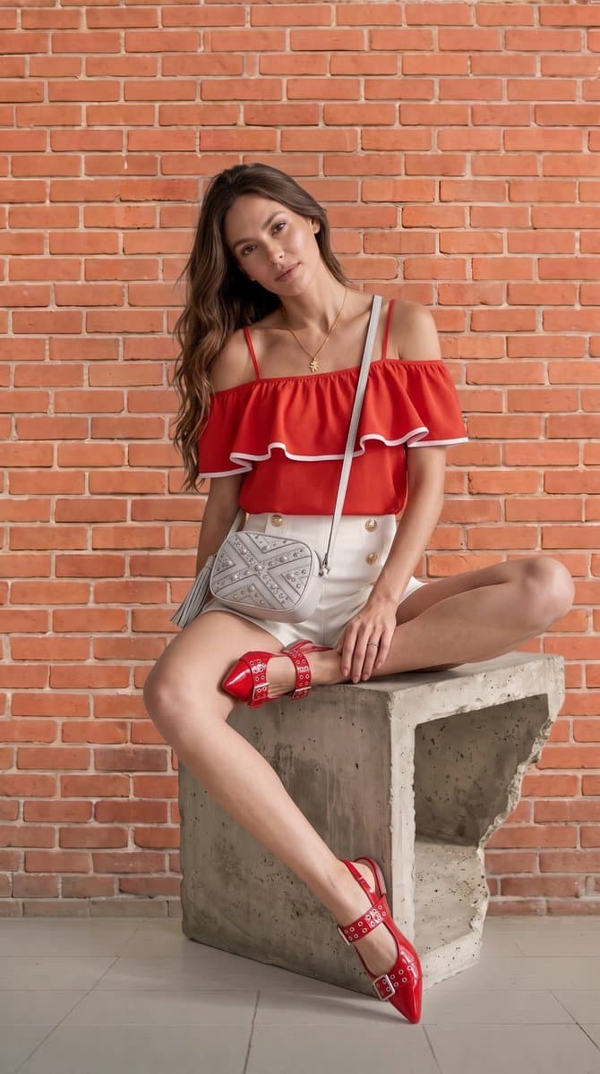 Shorts Branco Botões Dourado Zara P, Zara, Branco, tamanho P — foto 3