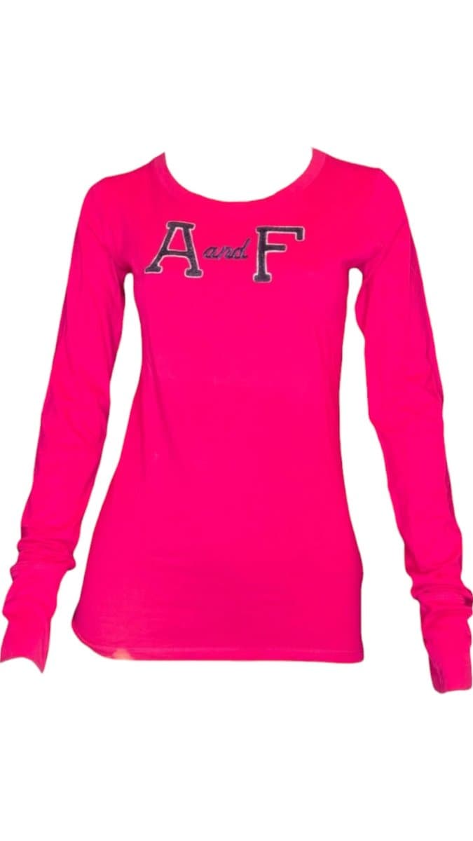 Tee ML Rosa Abercrombie M, Abercrombie & Fitch, Rosa, tamanho M