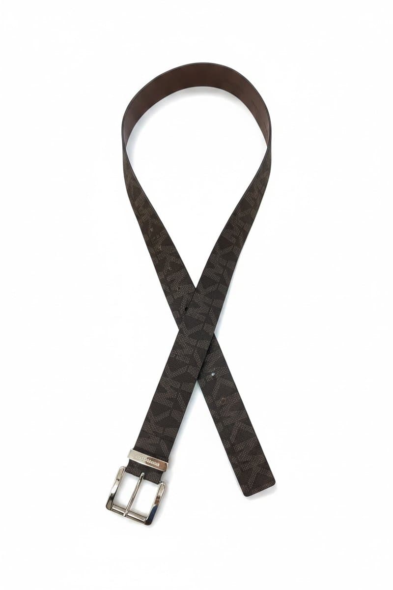 Cinto Double Preto/Marrom Michael Kors Fivela Prata, Michael Kors, Preto, tamanho Não informado