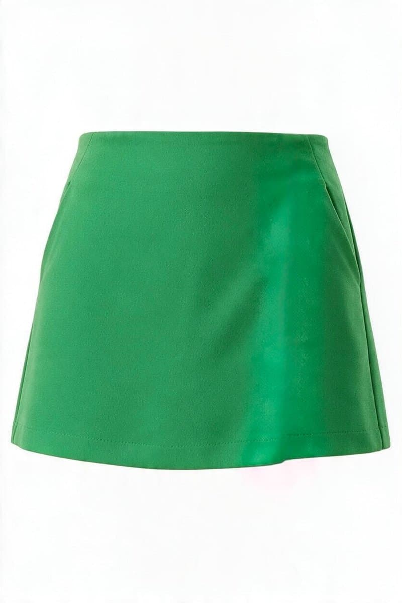 Saia/Shorts Verde Estilo H, Verde, tamanho P