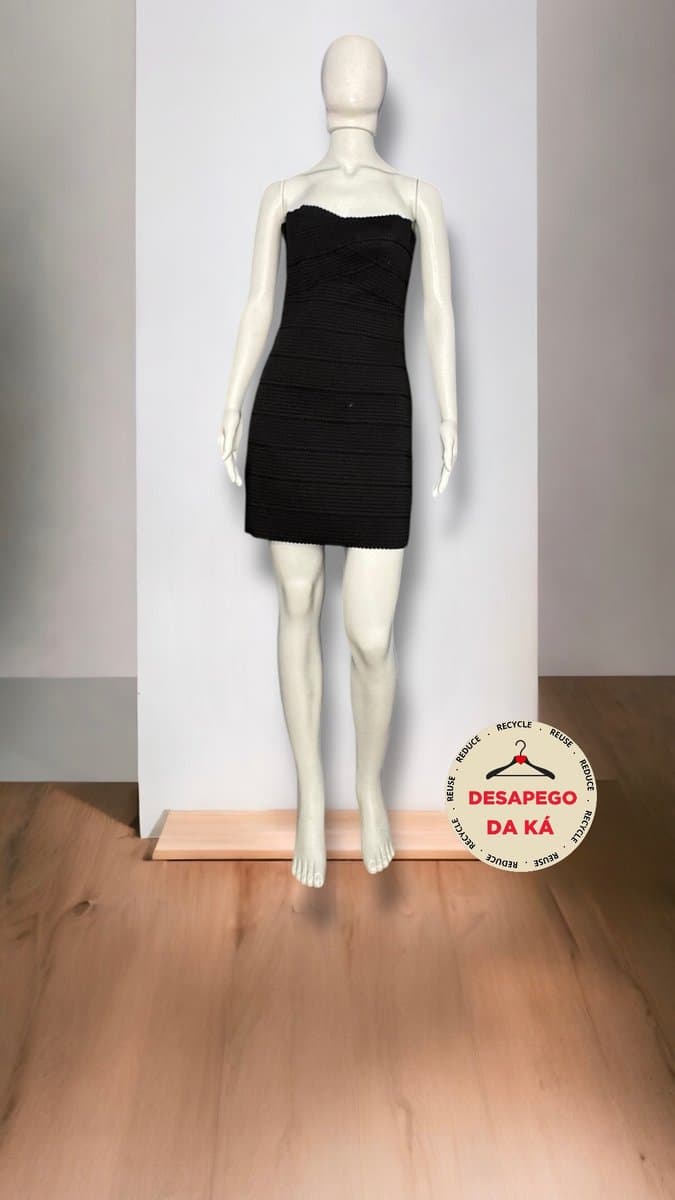 Vestido Bandagem Preto Just Be G, Preto, tamanho G — foto 3