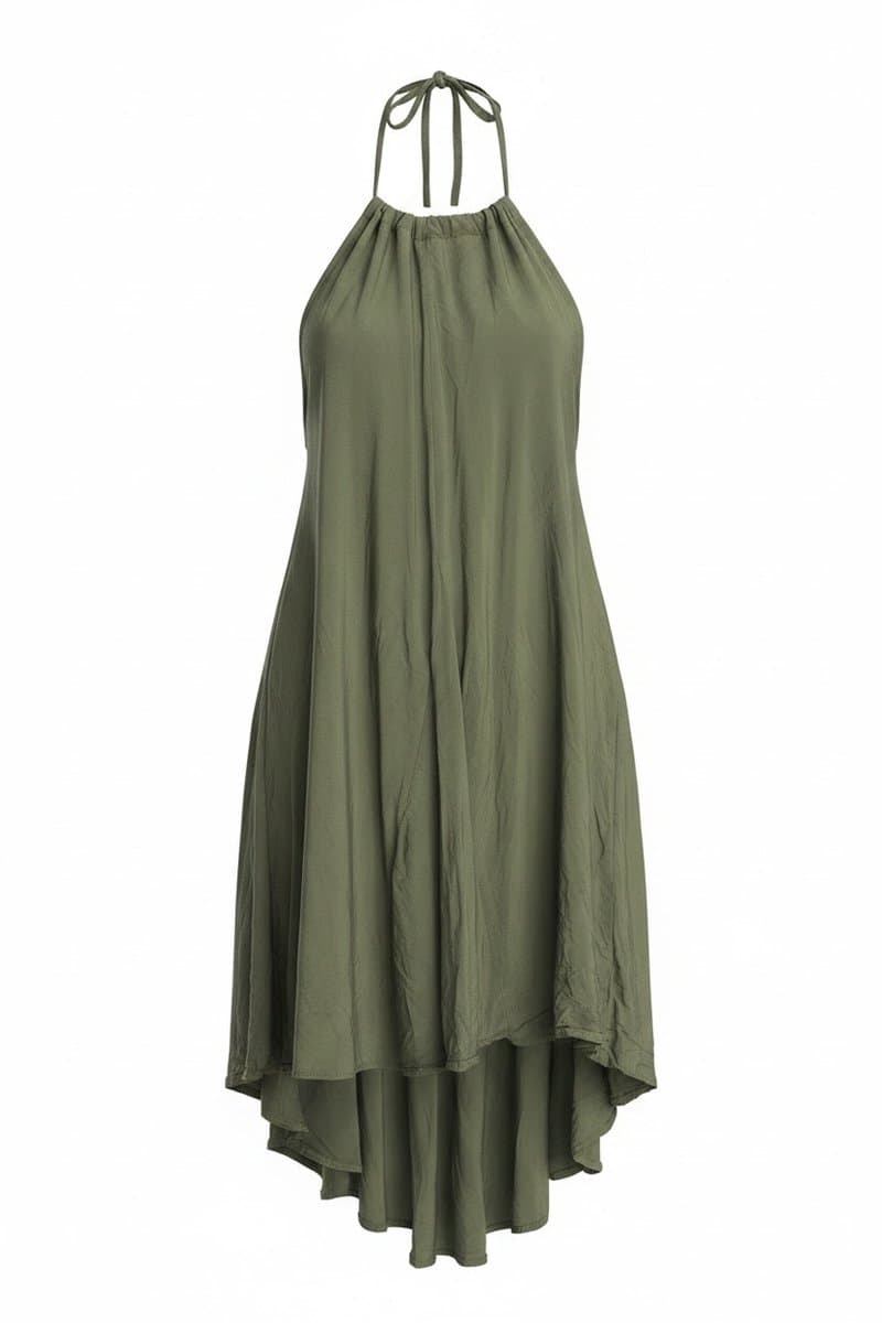Vestido Curto Frente Única Militar, Verde-musgo, tamanho UN