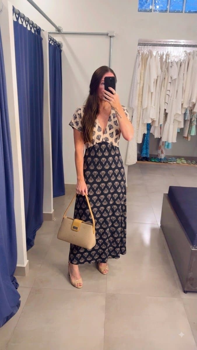 Vestido Longo Bicolor Estampa Cortelle, Cortelle, Estampada, tamanho PP — foto 3