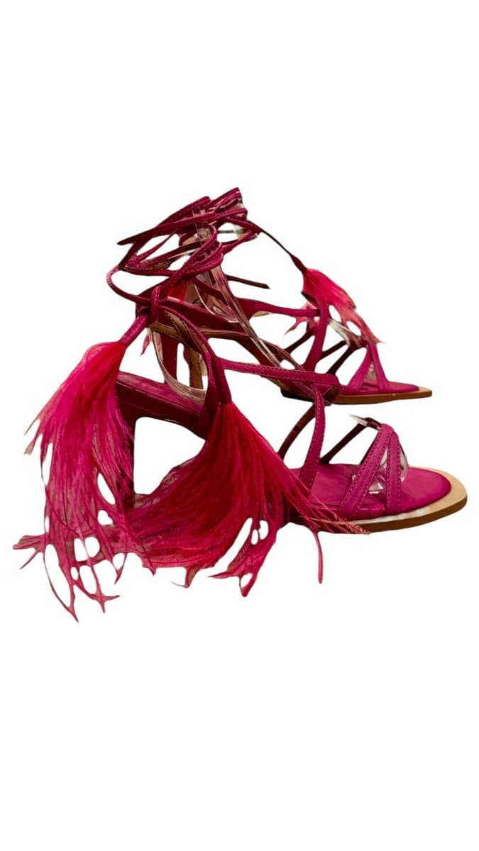 Sandália Pink Pluma Vicenza 38, Vicenza, Rosa-chiclete, tamanho 38