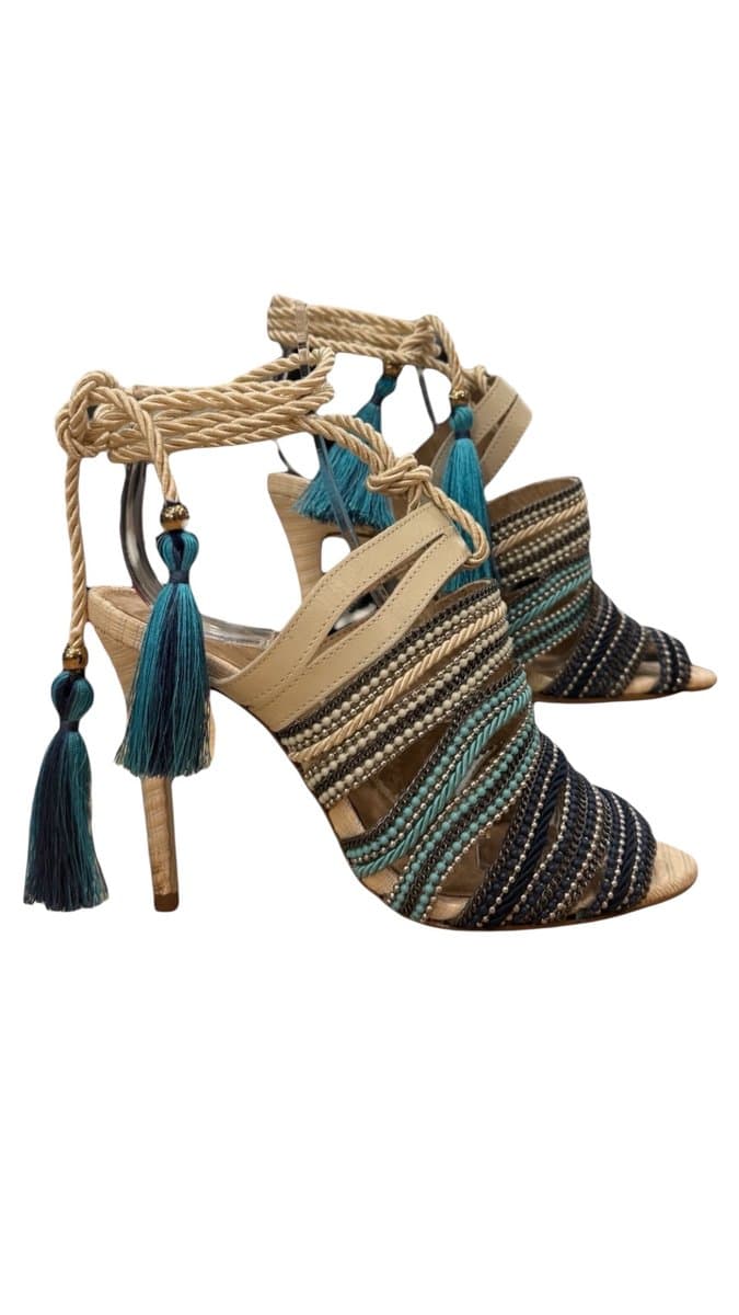 Sandália Brilhos Azul Arezzo 34, Arezzo, Azul, tamanho 34