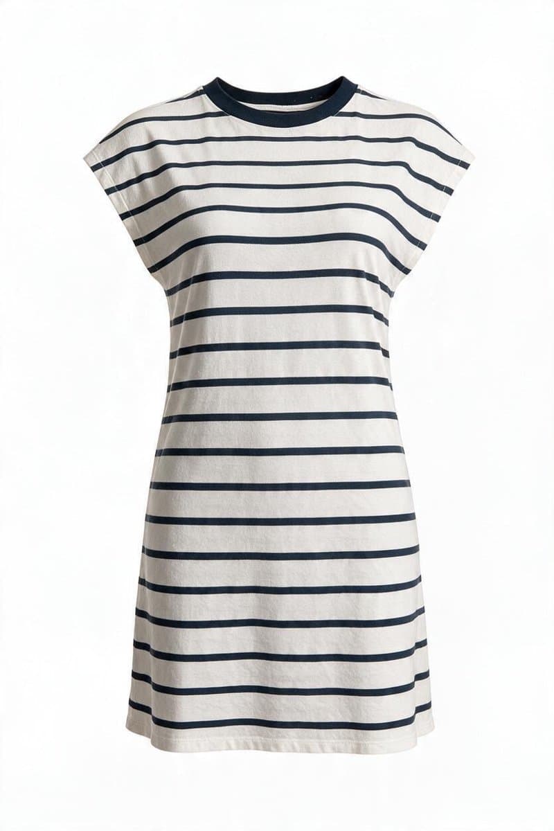 Vestido Tee Listra PB Basics, Preto, tamanho G