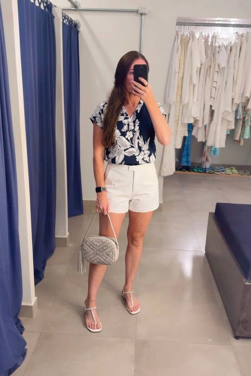 Shorts Off Alfaiataria Carina Duek, Carina Duek, Branco, tamanho 40 — foto 3