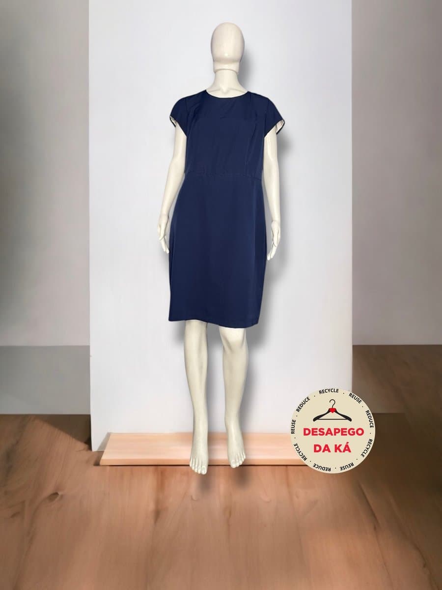 Vestido Marinho Parresh GG, Azul-marinho, tamanho GG — foto 3