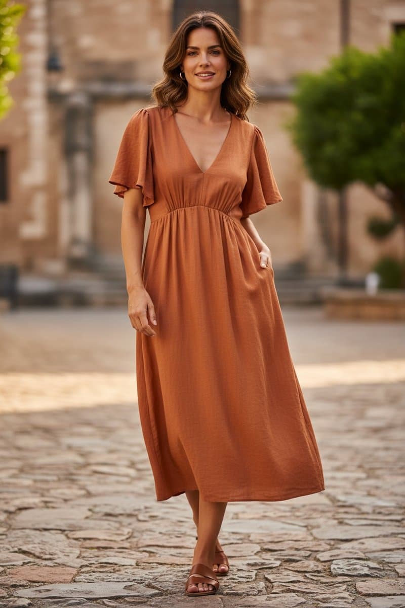 Vestido Caramelo Betsey, Marrom-claro, tamanho G — foto 2