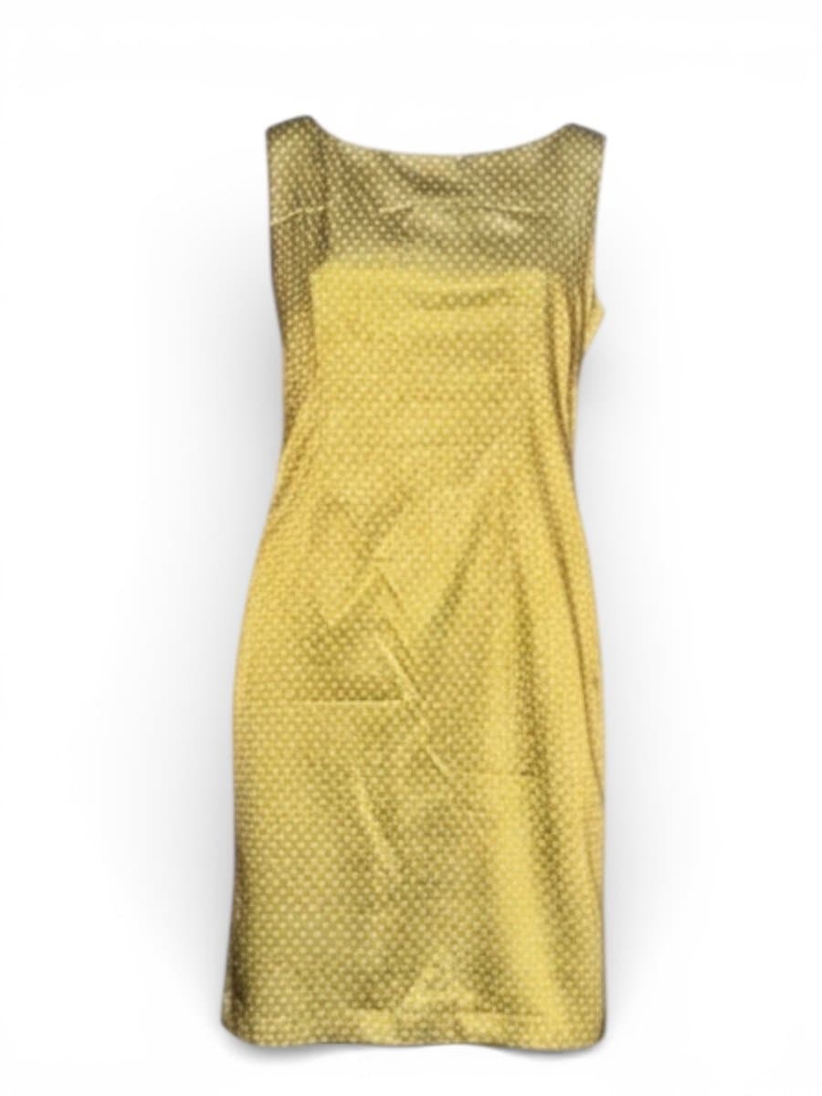 Vestido Poa Dourado Talita Kume 38, Talita Kume, Dourado, tamanho 38