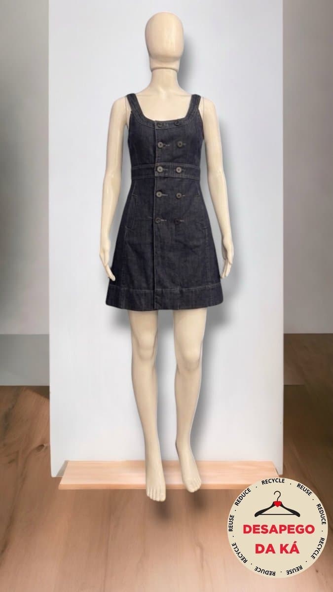 Vestido Jeans Collins, Azul, tamanho 40 — foto 3