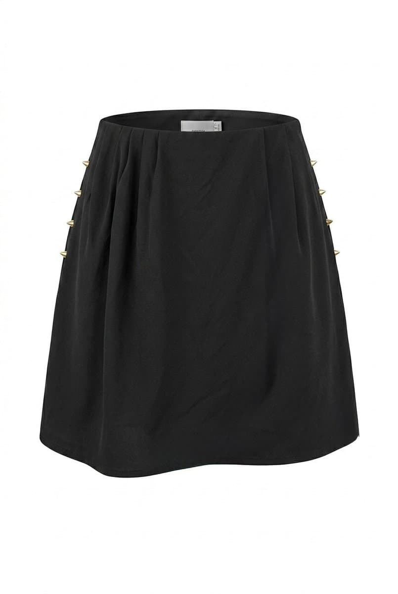 Saia Preta Tachas Bolso Zara, Zara, Preto, tamanho P