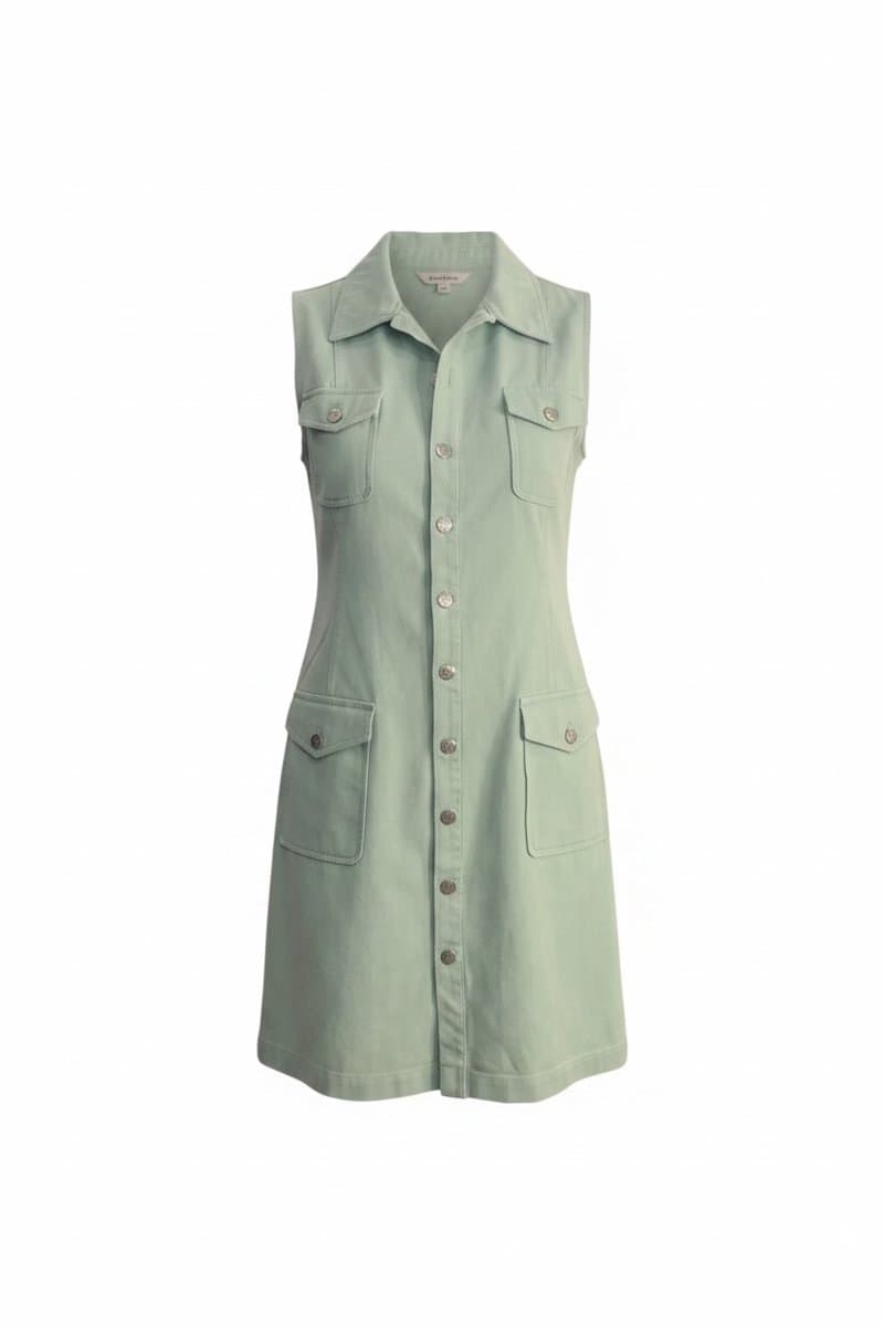 Vestido Verde Abotoado Ginestra, Verde, tamanho 40