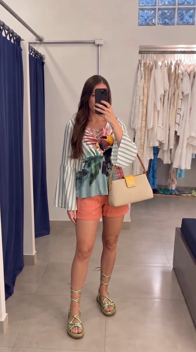 Shorts Coral Mob, MOB, Coral, tamanho 40 — foto 4