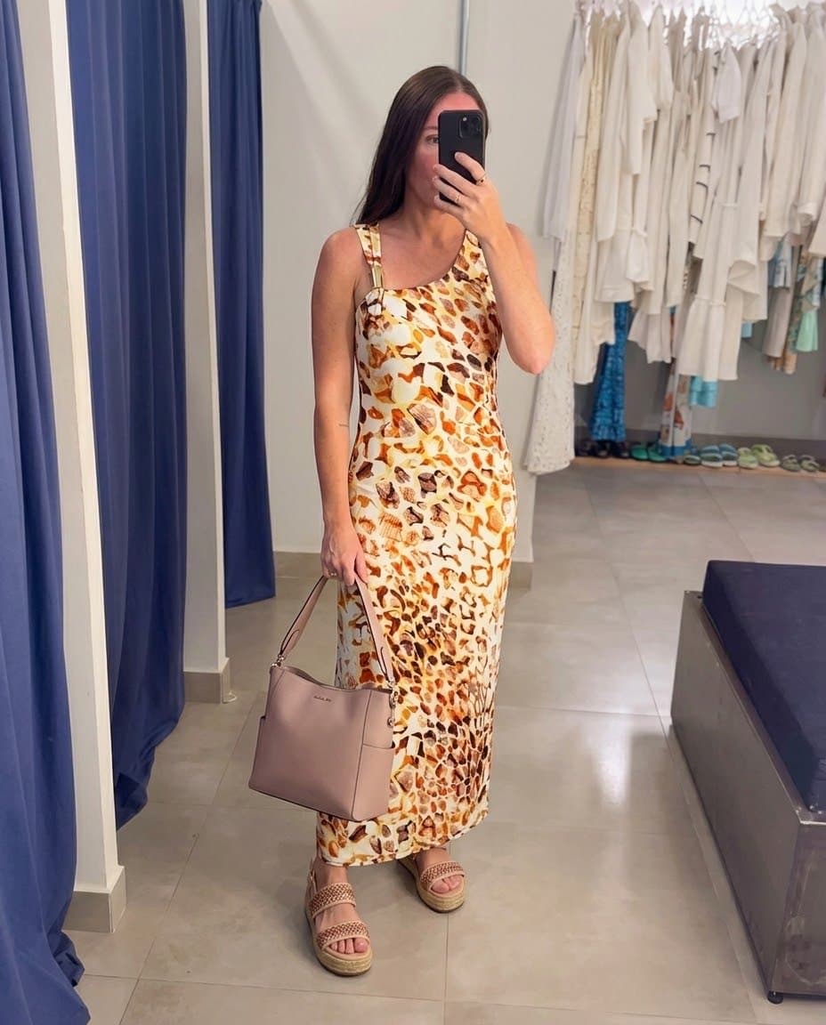 Vestido Longo Animal Print Reserva Natural, Reserva, Estampada, tamanho 42 — foto 3
