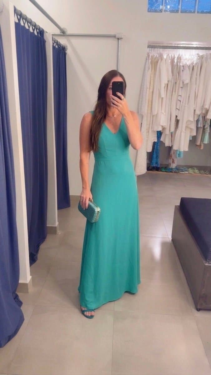 Vestido Longo Verde, Verde, tamanho G — foto 3