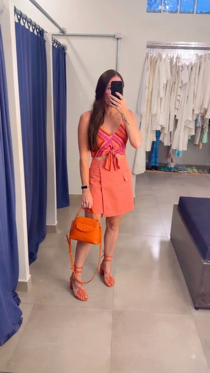 Regata Listras Coral/Pink/Vermelha Dress To, Dress To, Rosa-chiclete, tamanho M — foto 3