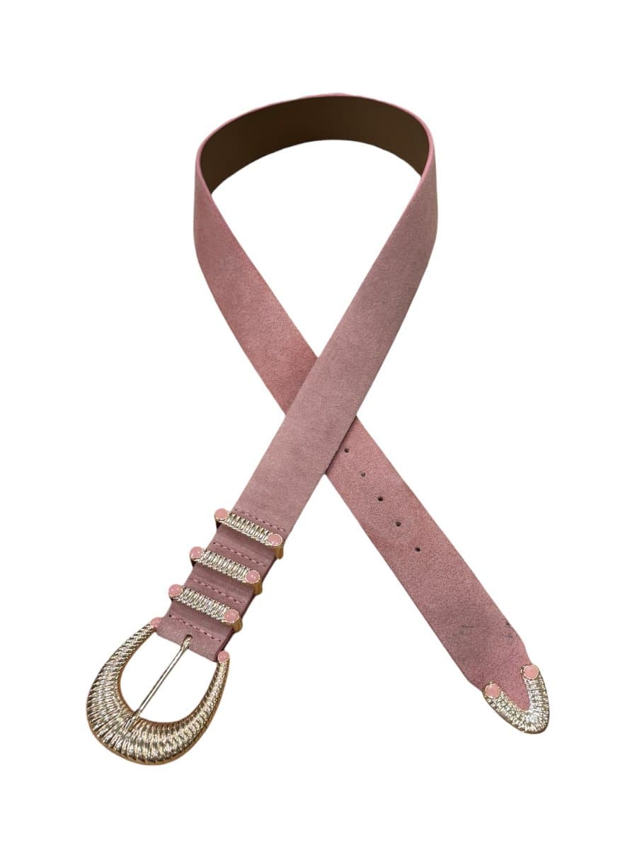Cinto Couro Rosa Bebê, Rosa-claro, tamanho Não informado
