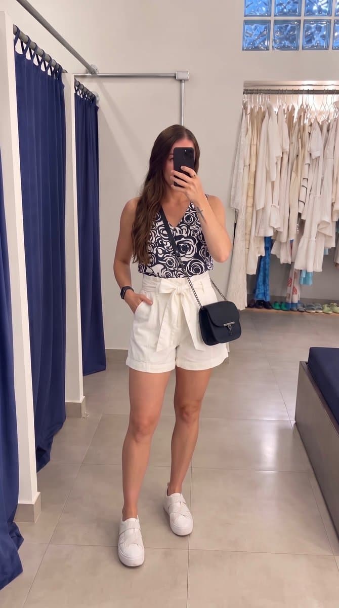 Shorts Off P, Branco, tamanho P — foto 4
