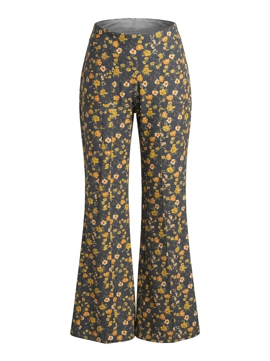 Calça Florzinha Amarela P, Amarelo, tamanho P