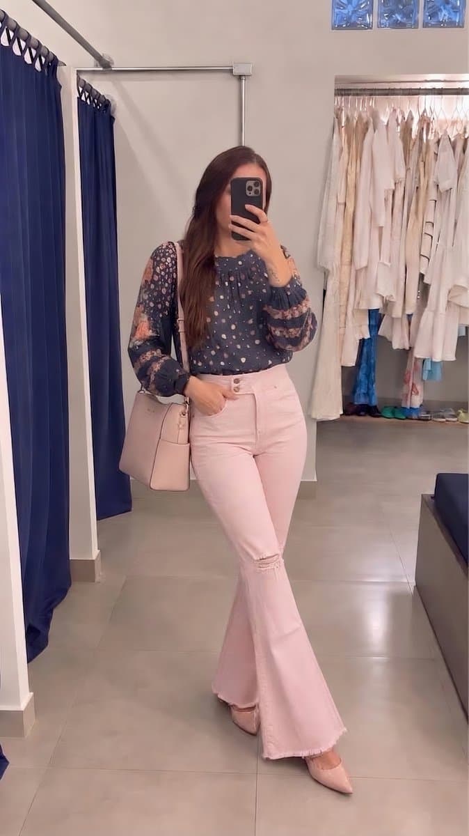 Calça Sarja Rose Mas Animale 38, Mas Animale, Rosa, tamanho 38 — foto 4