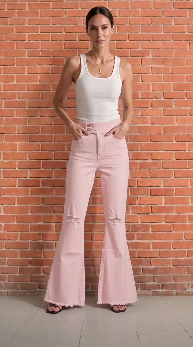 Calça Sarja Rose Mas Animale 38, Mas Animale, Rosa, tamanho 38 — foto 2