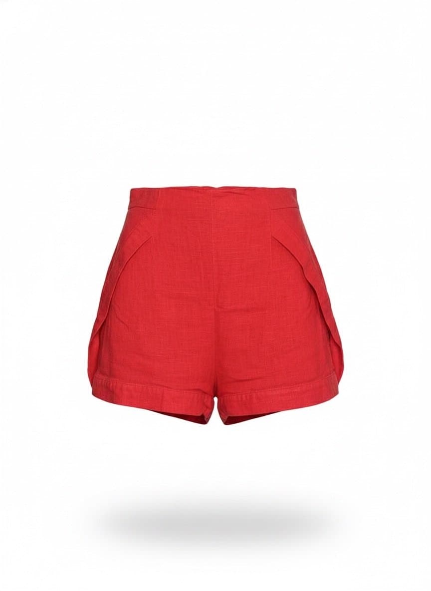 Shorts Vermelho Poup 38, Vermelho, tamanho 38