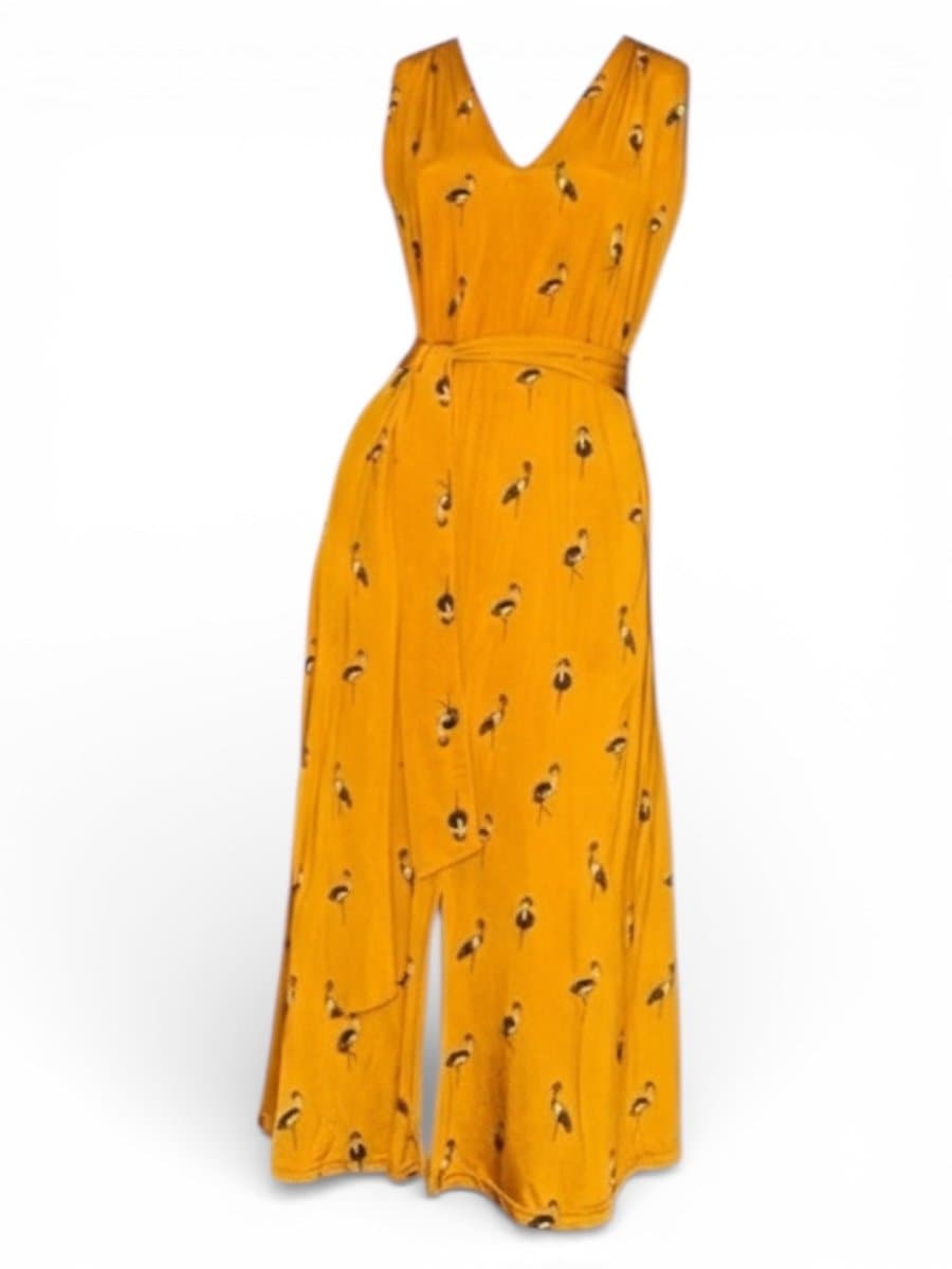 Vestido Mostarda Ave M, Ocre, tamanho M