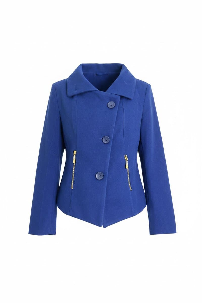 Casaco Lã Azul Bic Safira Fashion, Azul, tamanho M